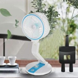New Rechargeable Folding Table Fan with Led Light
